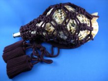 他の写真2: 法螺貝用　房付最高級網袋（雅）古代紫　七宝結び　サイズ　［小］