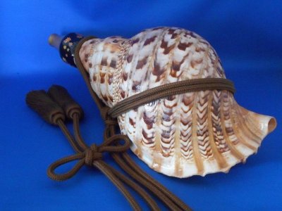 画像2: 幻の法螺貝誕生　最高級(天台タイプ）　歌口木製法螺貝　修験の響き　不動明王　梵字とカエデ