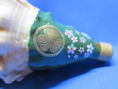 画像3: 戦国法螺貝ミニ　徳川家康家紋入　黄金の吹口