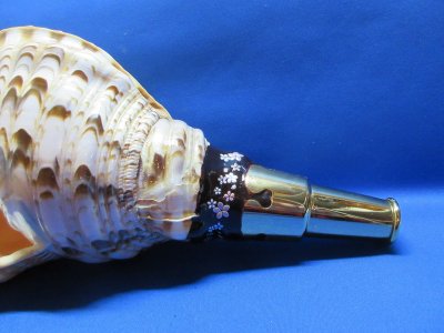 画像2: 戦国法螺貝 黄金の吹口 桜吹雪